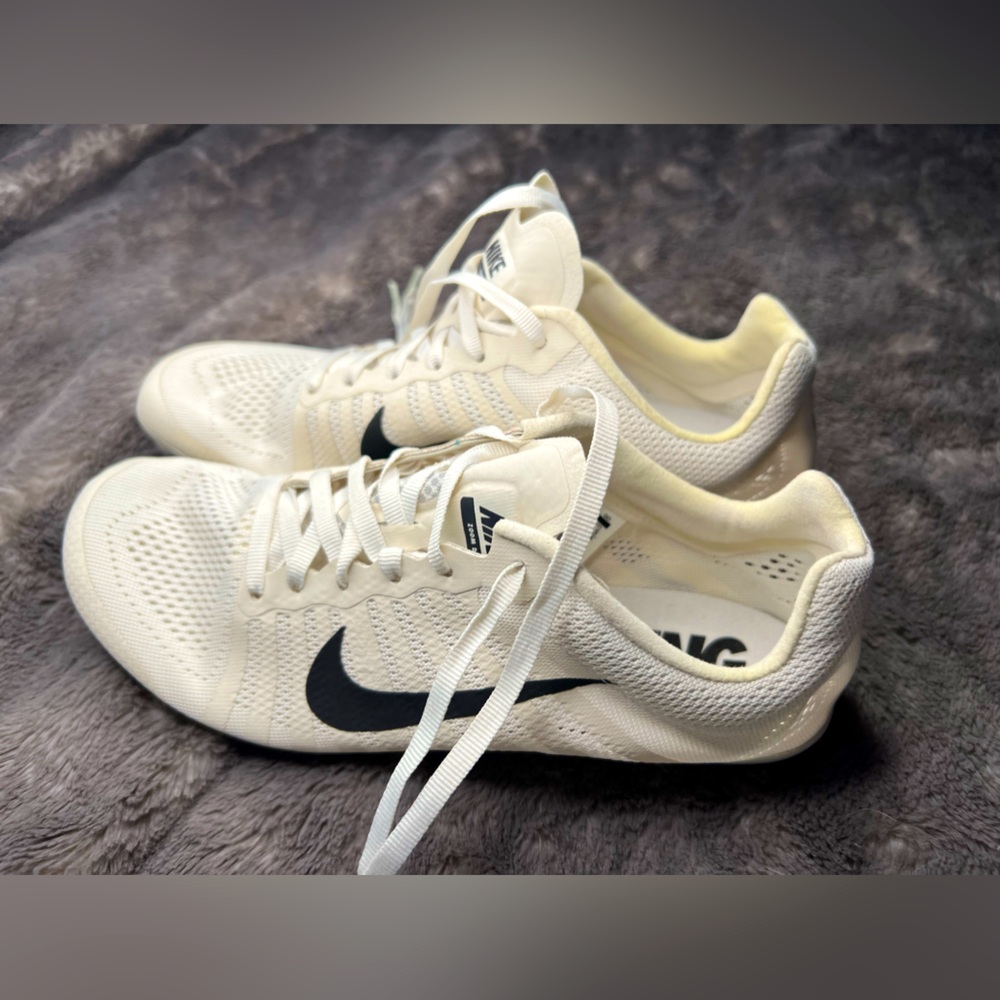 Nike white distance racing spikes